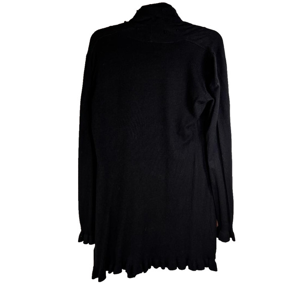 Lapis Open Cardigan Black Long Sleeve Women's Size XL Drape - Picture 2 of 10